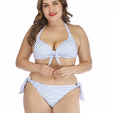 Ohitfits  Women's Two Piece Bikini Set Floral Print Knot Bunny Tie